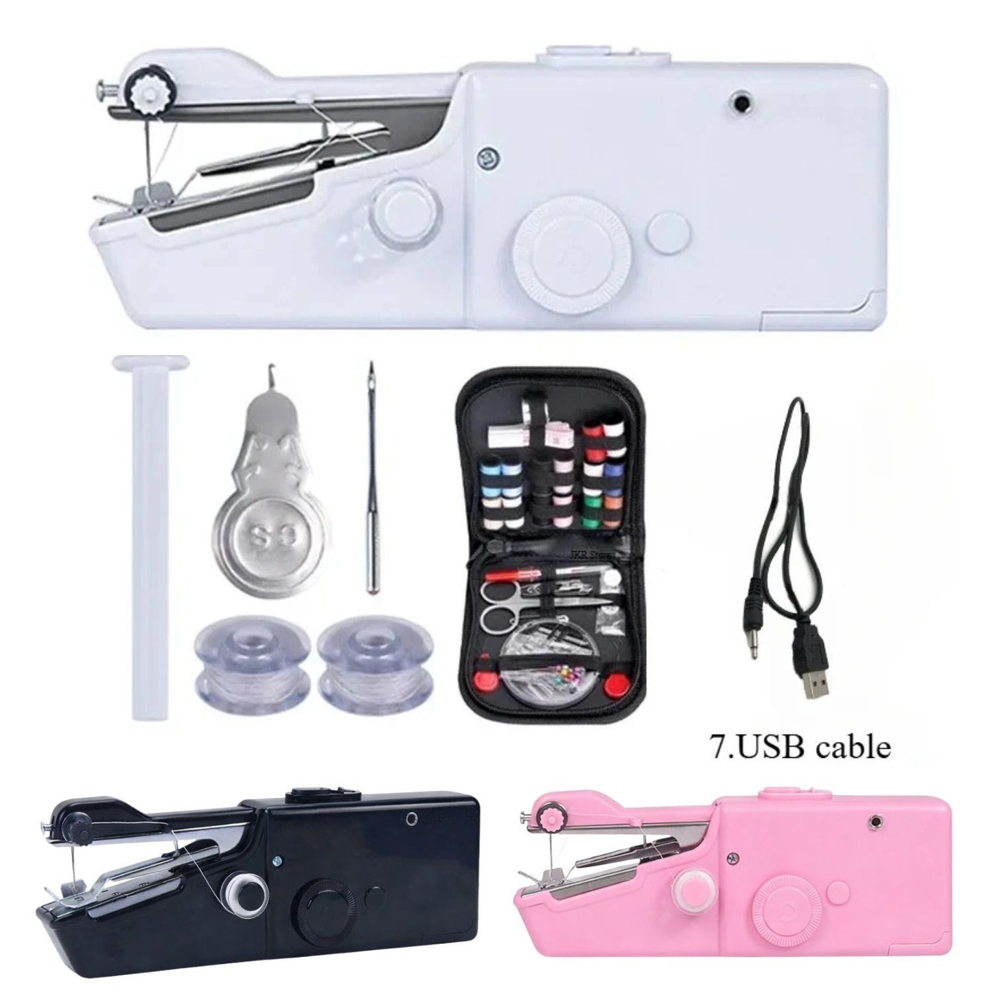 Mini Electric Hand Sewing Machine Portable Sewing Quick Sewing Tool Home DIY