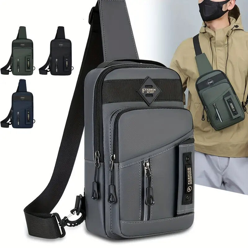 Men's Small Chest Bag Pack Sport Shoulder Sling Cross Body Bag Outdoor Travel