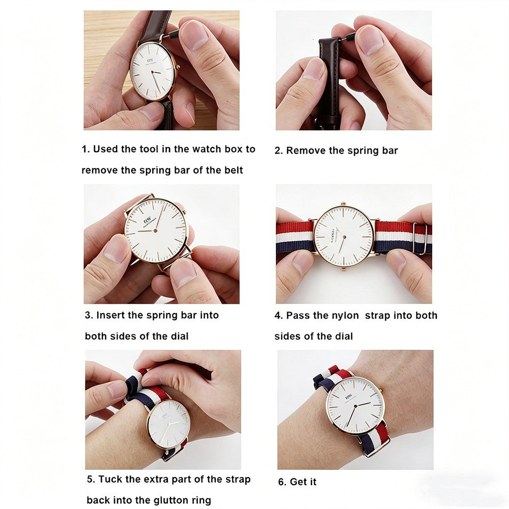 Breathable NATO Watch Strap 20mm 22mm Nylon Watch Band Replacement Strap