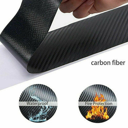 4PCS Car Door Sill Scuff Protector Plate Sticker Carbon Fibre Cover Anti-Kick AU