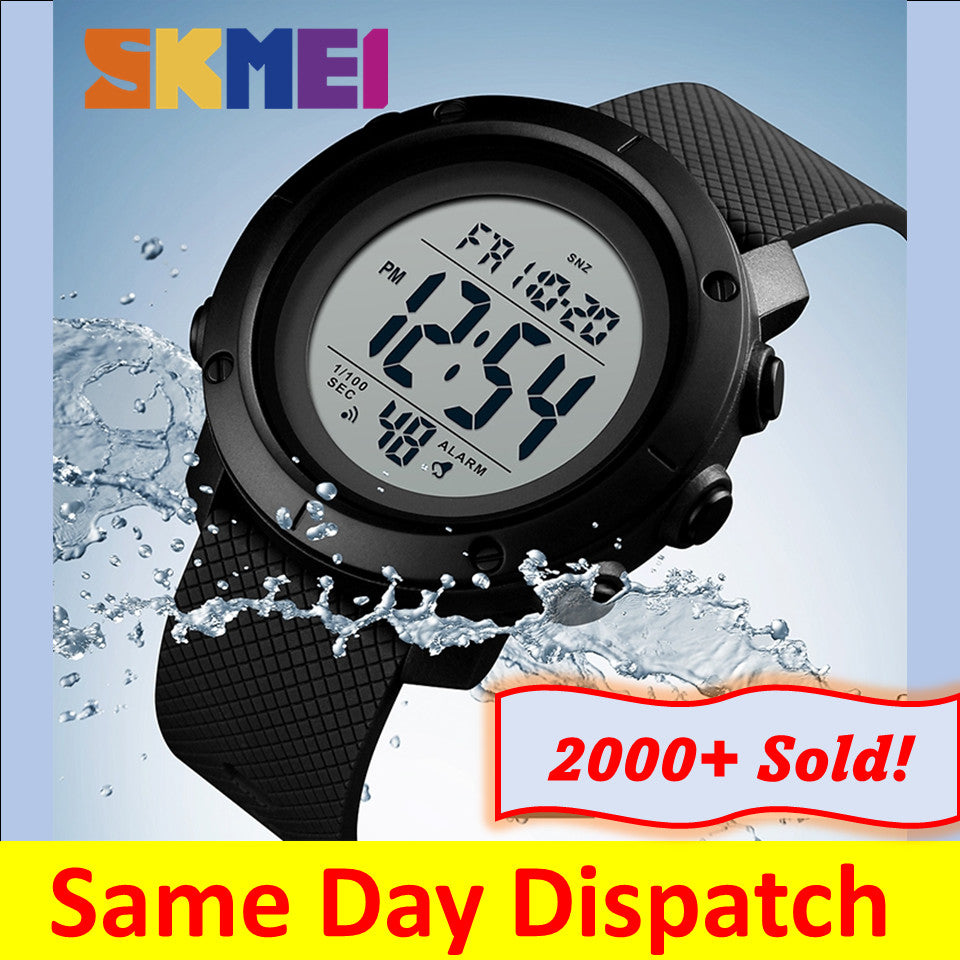 SKMEI Digital Sports Watch Mens 50M Waterproof Resistant Casual Military 1426