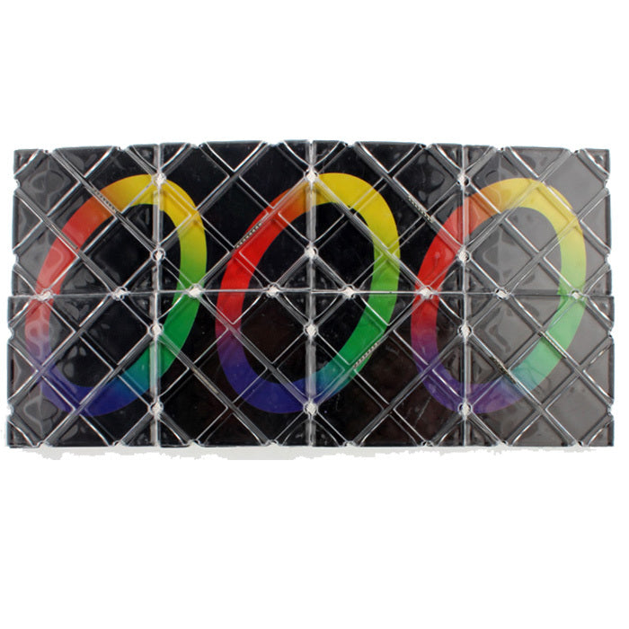 8 Panel 3 Ring for Rubik Master Magic Folding Puzzle Toy Ghost Hand AU