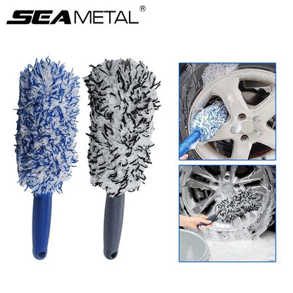 Car Microfibre Wheel Brush, Car Rims Brush Car Cleaning Wheel Cleaning Brush Car