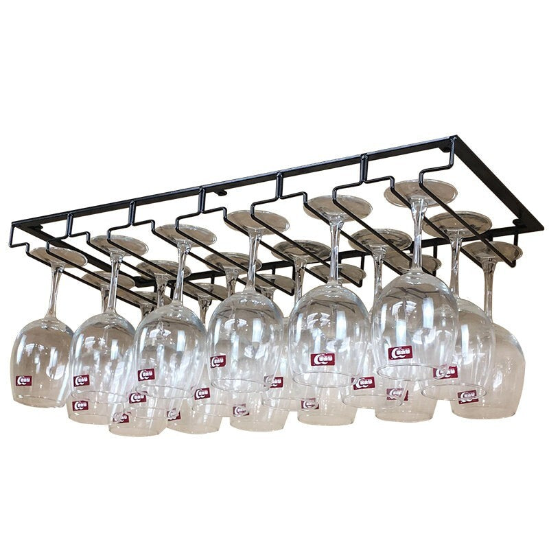 8/7/6/5/4/3 Slots Wine Glass Rack Holder Hanger Hanging Bar Storage Drying Rack