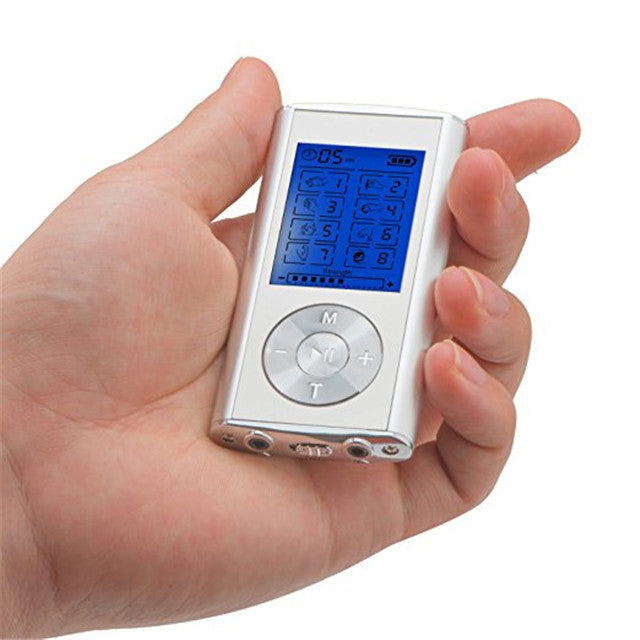 Dual Channel TENS Machine Unit Body Pain Relief Massager Device +8 Pads Physio