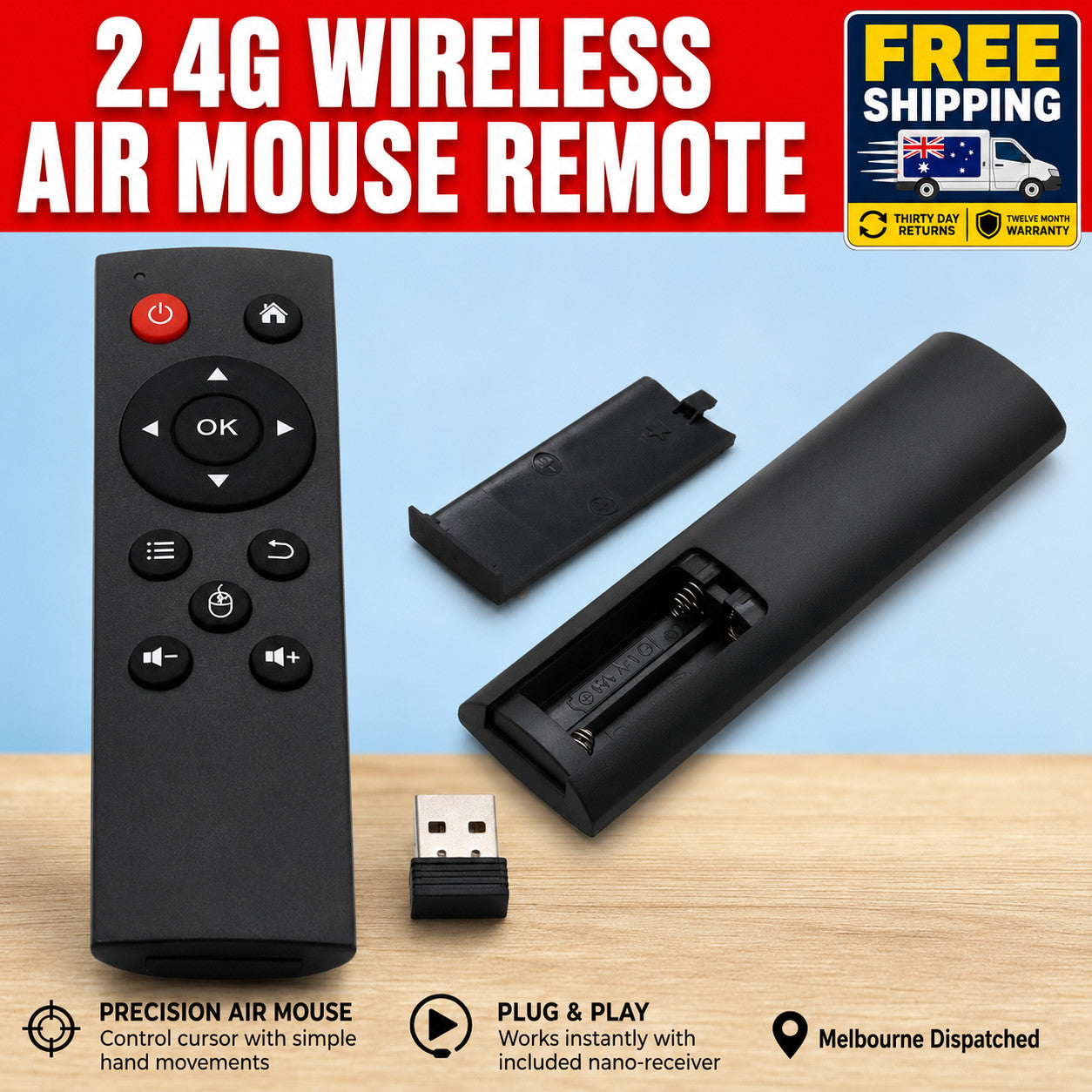USB Wireless PC Remote Control Windows Linux Android Kodi HTPC