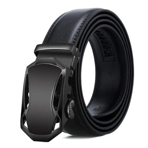Mens Ratchet Leather Belt Automatic Buckle Waist Strap Mens Jeans Casual Belt AU