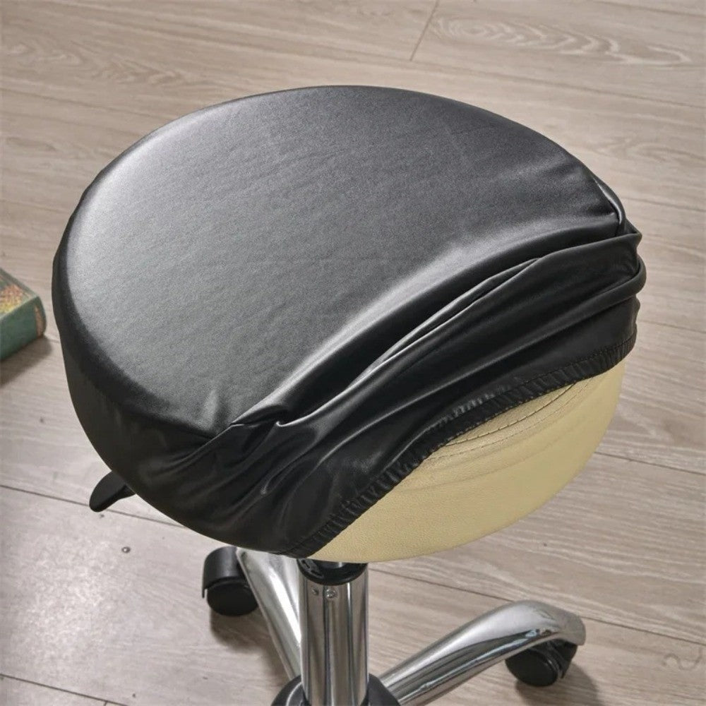 Waterproof Round Seat Cover Bar Stool Chair Cover Compatible with Restaurant Hotel