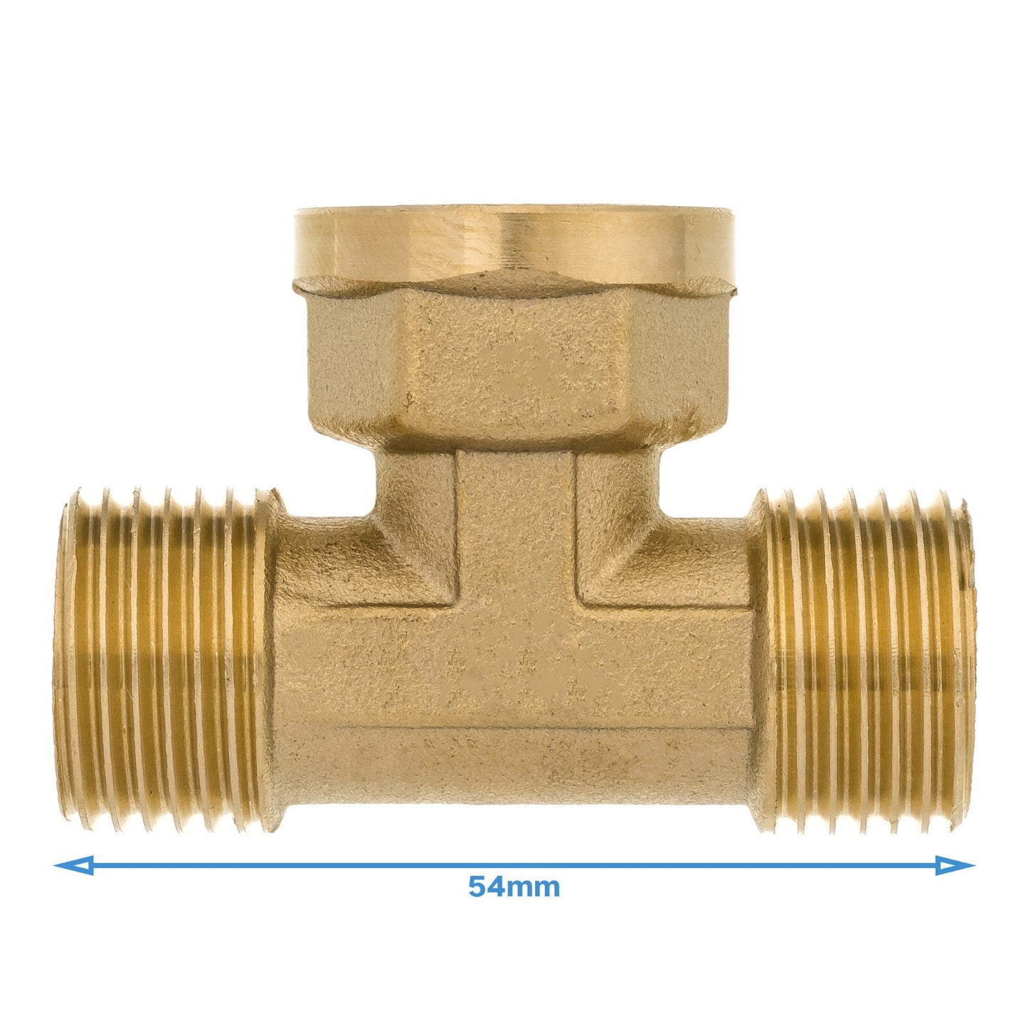 Brass 1/2" MFM Male Female BSP 3 Way Pipe Connector Splitter Tee Fitting