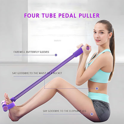 Multi-Function Exercise Tension Rope Foot Pedal Resistance Fitness Pull Bands AU