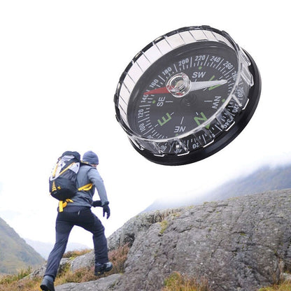 1PCS 45mm Mini Pocket Compass Outdoor Sports Camping Hiking Navigation Black NEW
