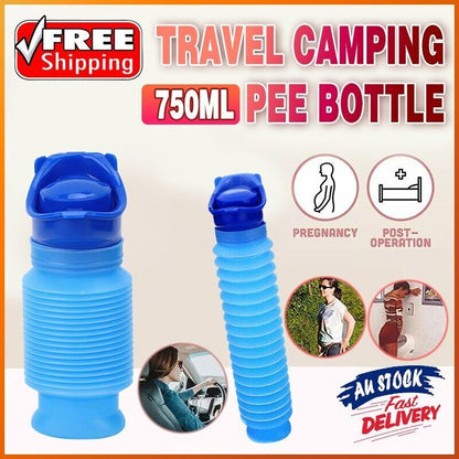 Travel Camping Pee Bottle Portable Urinal Female Emergency Kit Car Toilet Male