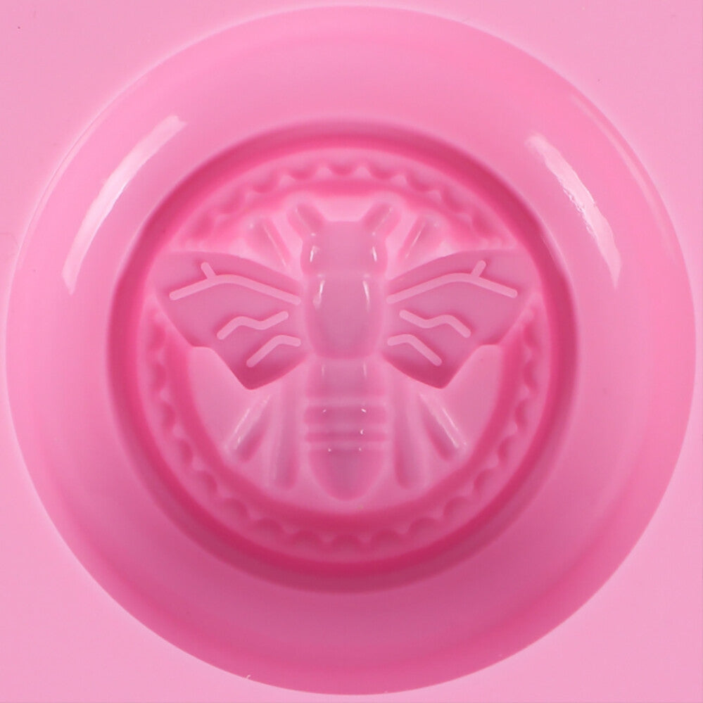 6 Cavity Honey Bee Chocolate Silicone Baking Mould DIY Handmade Soap Candle Mold
