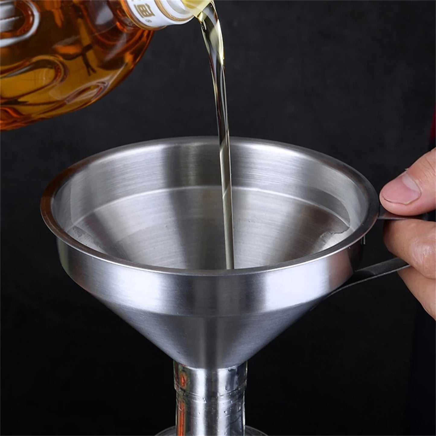 Stainless Steel Funnel Oil Liquid Funnel Metal Funnel with Detachable Filter AUS