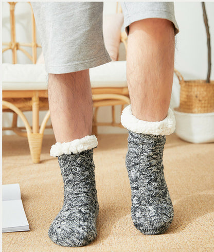 Extra Warm Thermal Winter Bed Socks Slippers Fluffy Anti-slip Thick Men 8-12
