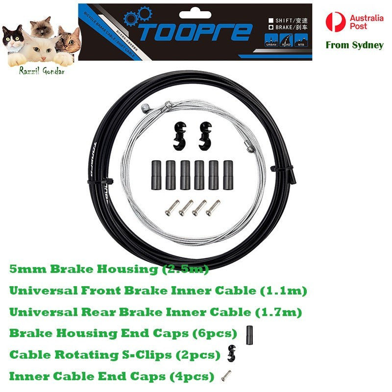 Universal Road MTB Shift & Brake Cable Housing Kit Outdoor Front Rear Wire Gear