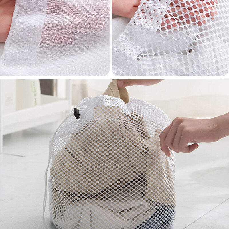 Drawstring Laundry Wash Bag Fine or Coarse Mesh Lingerie Delicate Clothes M/L/XL