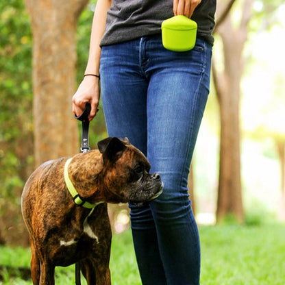 Pet Silicone Training Treat Bag Pouch with Clip Waist Pack Feed Feed Dog AU