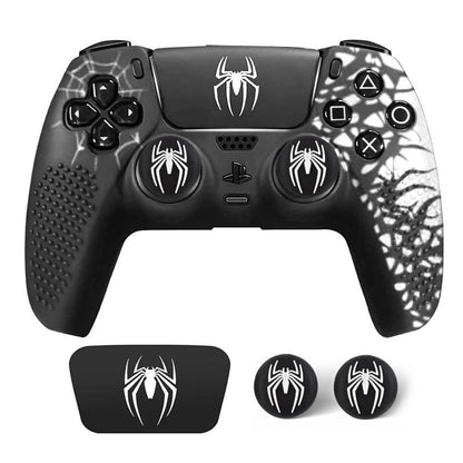Anti-Slip Silicone Cover Skin Compatible For PS5 Controller with Thumb Grip Cap