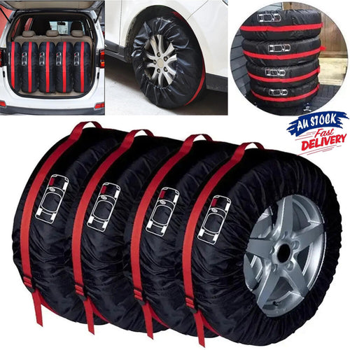 4PCS 13-23inch Car SUV Wheel Bag Tire Tyre Spare Storage Cover Tote Waterproof