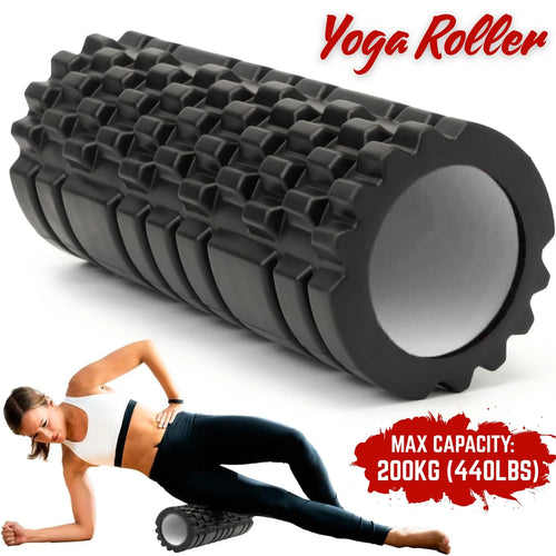 Yoga Physio Foam Roller Pilates Back Pain Relief Deep Tissue Muscle Massage Tool