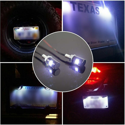 2 x LED License Number Plate Light Screw Bolt Bulbs SMD For Car Motorcycle WHITE