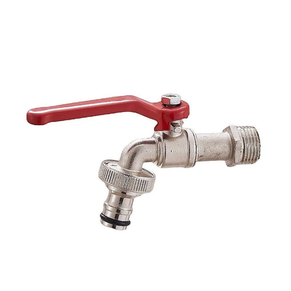 1/2x3/4 Lever Water Tap with Red Handle Garden Irrigation Accessory