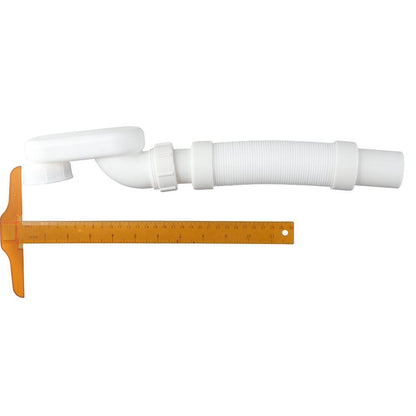 ABS Low Profile Flat 1 1/2 P Trap Kit Flexible Freestanding Tub Drain Bath
