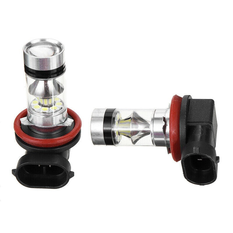 2 X H8 H9 H11 LED GLOBES COOL WHITE 6000k LED FOG LIGHT GLOBES 2PCS