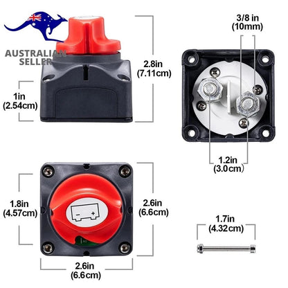 12V/24V/48V Battery Master Disconnect Switch Boat Marine Caravan Isolator On Off