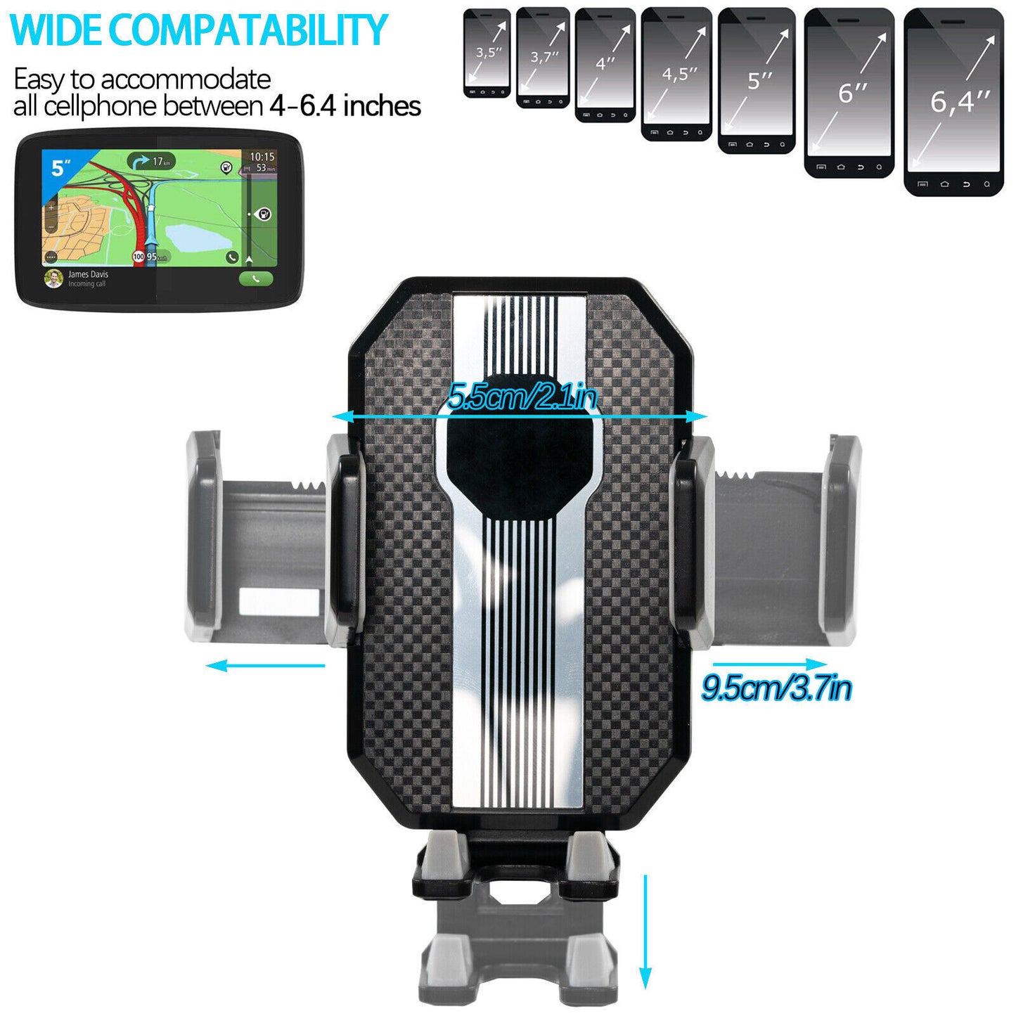 Universal Large Suction Cup Car Mobile Phone Holder Car Windshield Compatible with iPhone AU