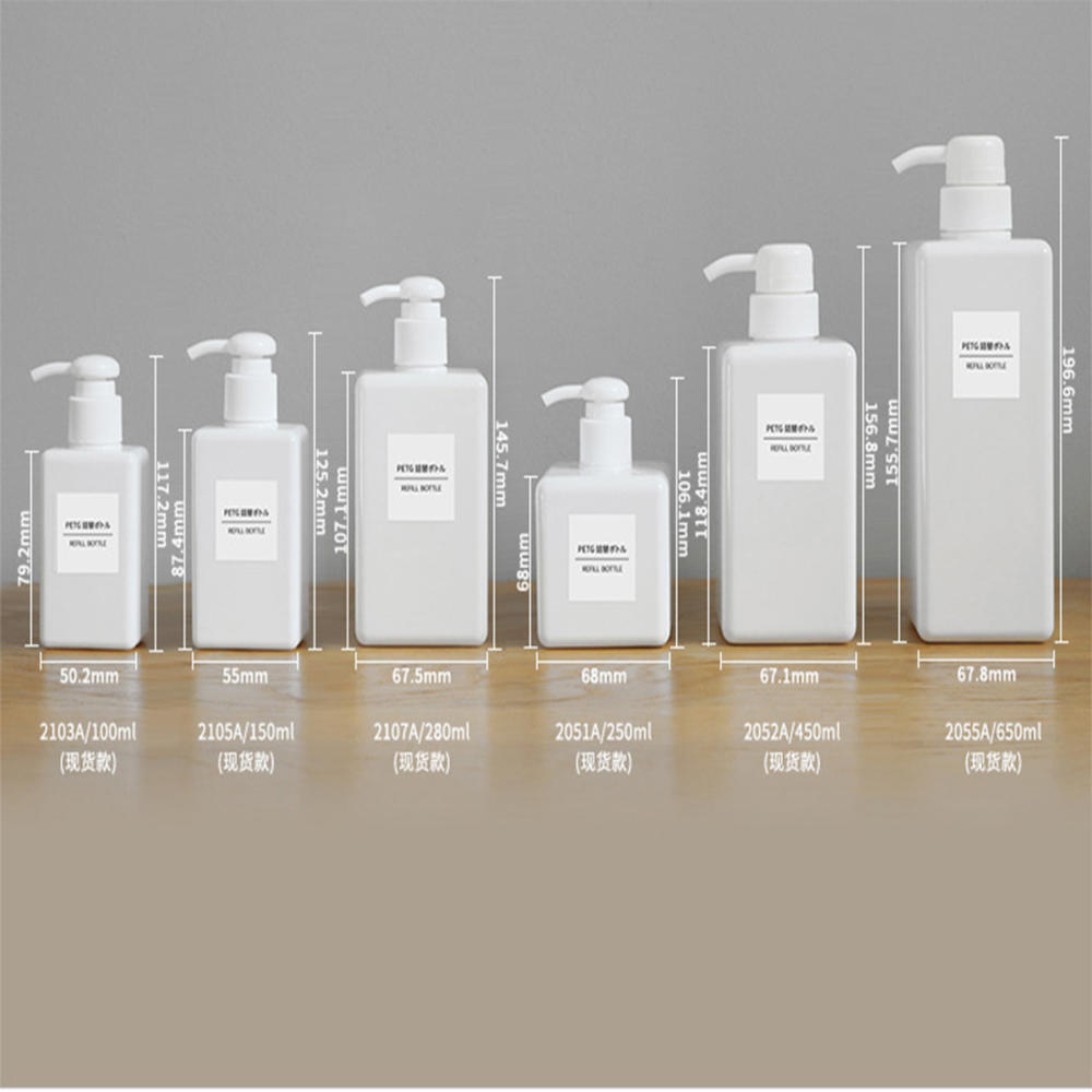 100-650ml Square Plastic Liquid Shampoo Soap Dispenser Hand Wash Pump Bottle AU