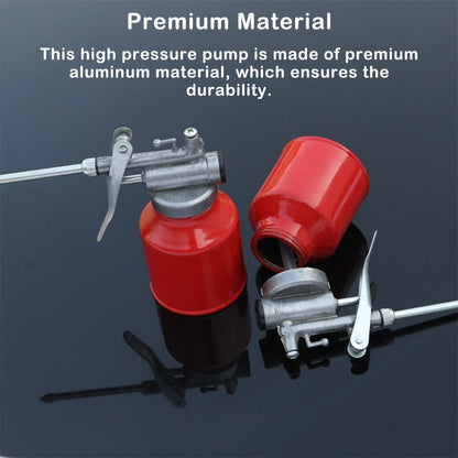 250/400ml Aluminium Oiler Oil Can High Pressure Gun Rigid Metal Nozzle Durable