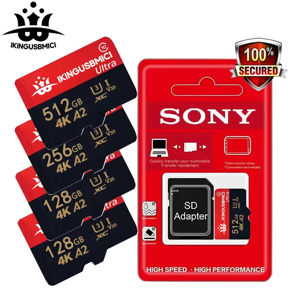 Micro SD Card 1TB 256GB 128GB High-Speed TF Memory Card for Phone Camera AU