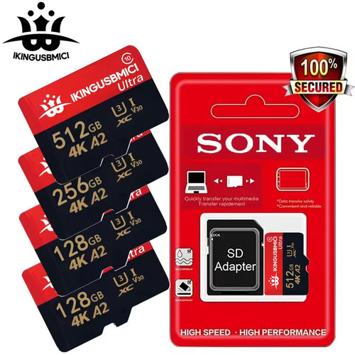 Micro SD Card 1TB 256GB 128GB High-Speed TF Memory Card for Phone Camera AU