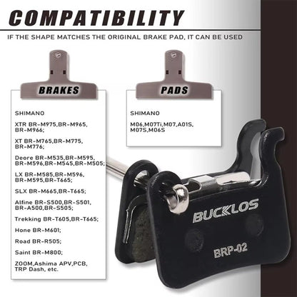 BUCKLOS Bike Brake Pads MTB Hydraulic Brake Pads for SHIMANO A01S M06 M07