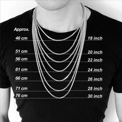 Cuban Chain Link Curb Necklace Men Women Punk Surgical Stainless Steel 2-15mm