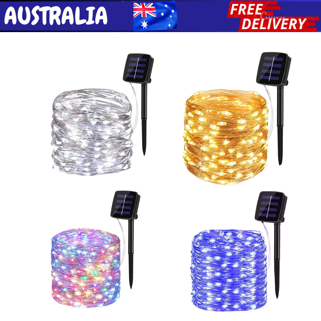 Solar Fairy String Lights 50/100/200/300 LED Outdoor Garden Christmas Party Deco