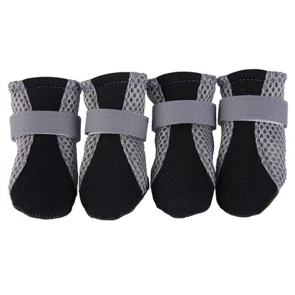 4Pcs Anti Slip Waterproof Protective Dog Shoes Rain Boots Pet Socks Booties New