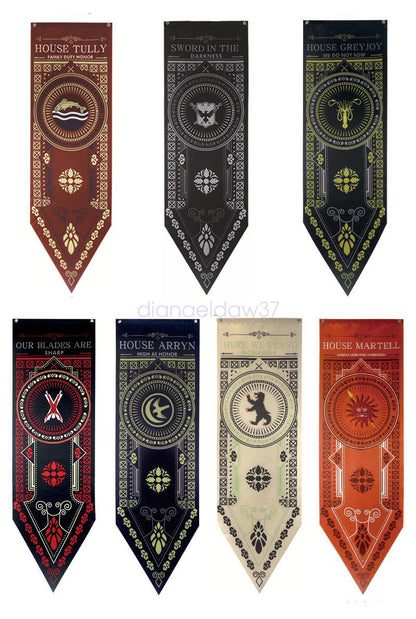 New Game of Thrones Wall Hanging Flag Décor House STARK TARGARYEN TYREL Banner