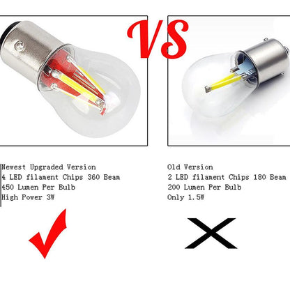 21/5W 1156 BA15S P21W Reverse Lamp Signal Light 4 Filament Car LED COB Bulb