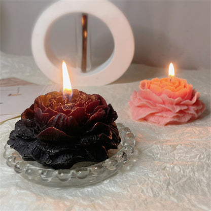 3D Peony Aroma Candle Silicone Mold DIY Peony Flower Mousse Cake Chocolate Mould