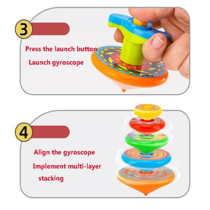 Kids Spinning Tops Gyro Stacked Spinning Tops Toys Stacking Battle Gyro Toy AU