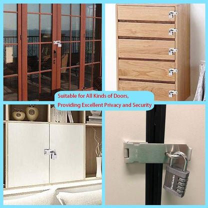 Household Stainless Steel Gate Bolt Door Clasp Lock Padlock Hasp Shed Latch
