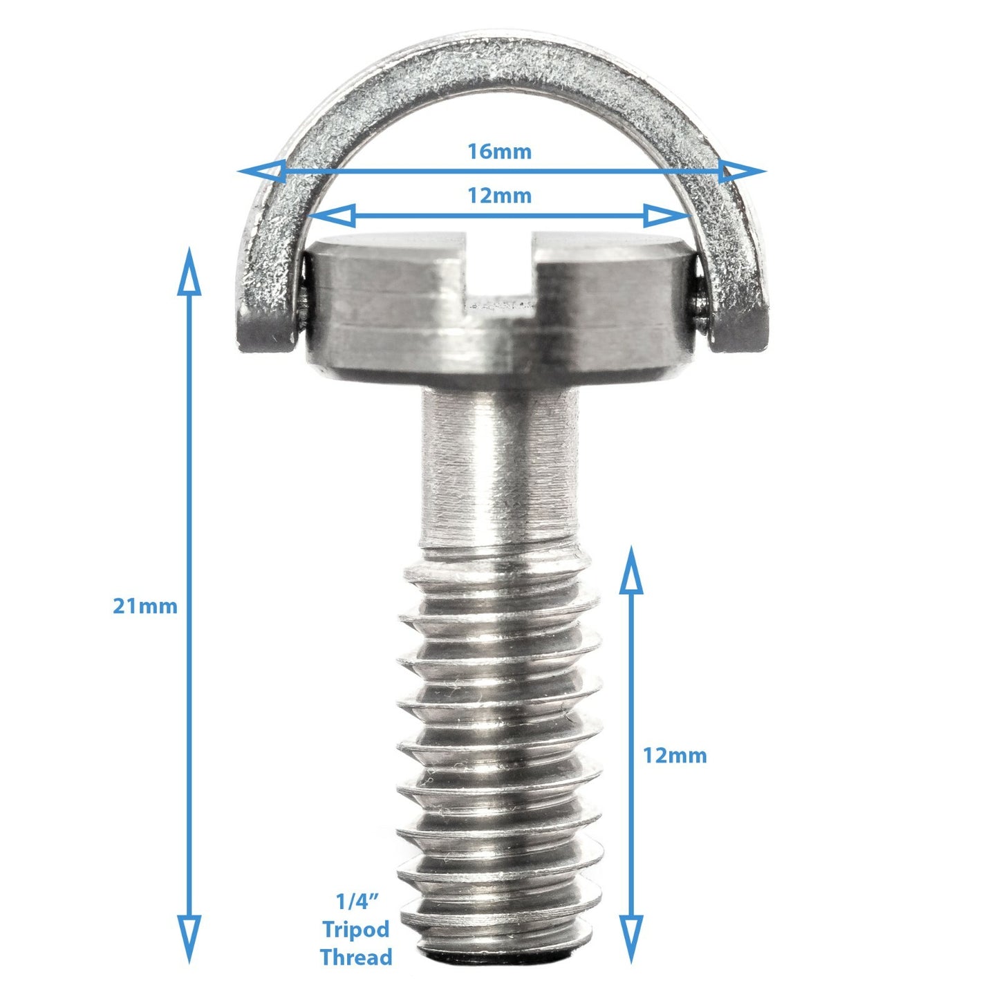 2pcs 1/4" Inch Tripod Camera Screw Folding D Ring Arca Swiss Plate Inch Mount