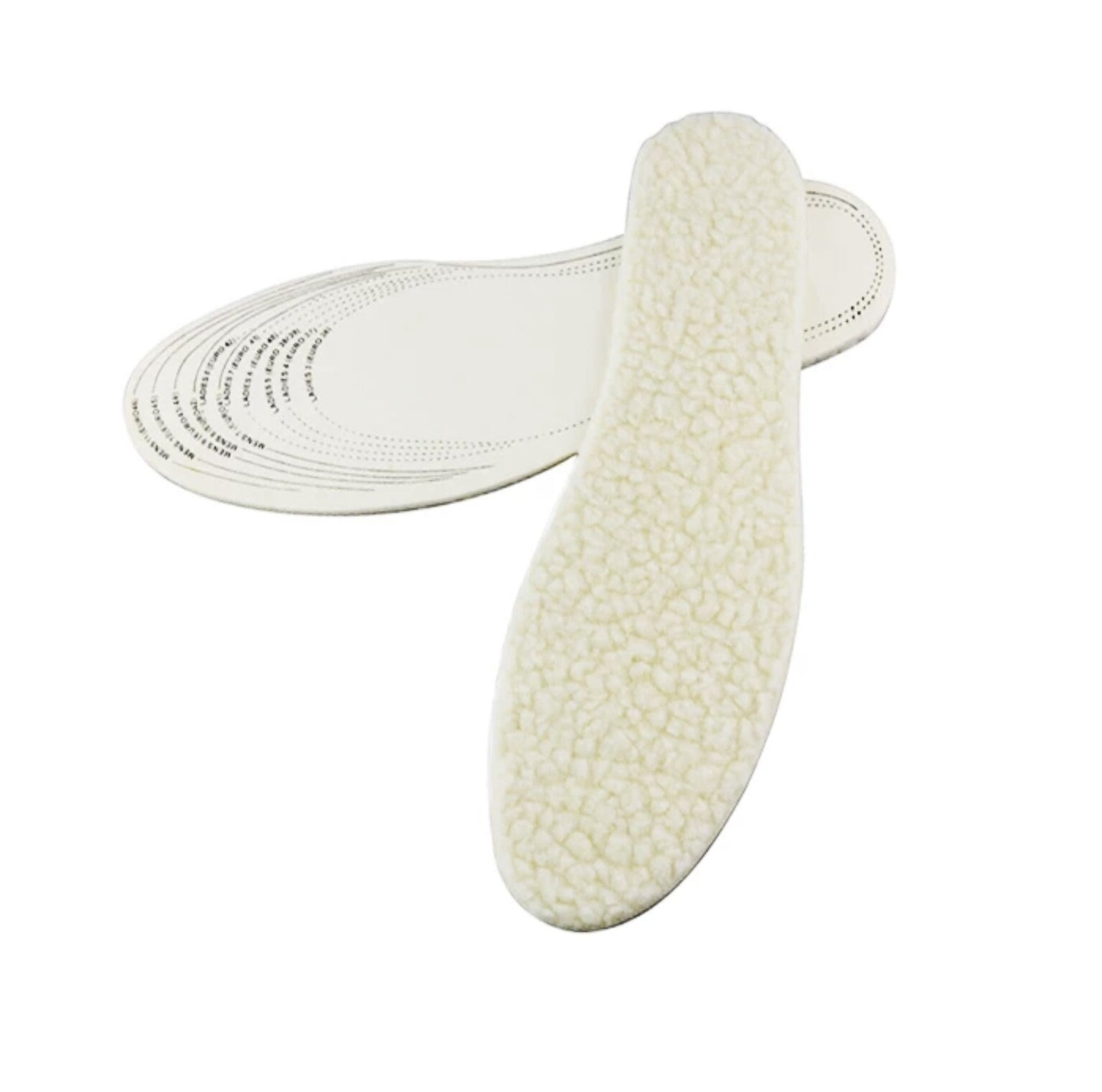 1 Pair Unisex Comfortable Soft Wool Warm Fur Insoles Pads Feet Inserts