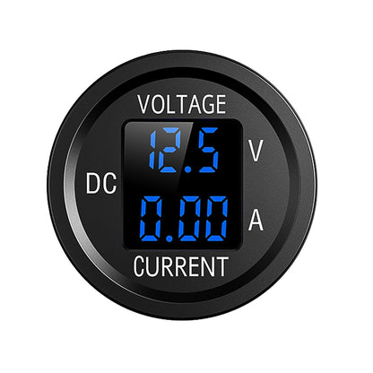 12V LED Digital Display Volt Meter Ammeter Voltage Round Car Voltmeter Amp AUS
