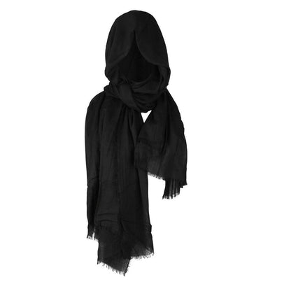 Mens Shawl with Hood Medieval Pirate Retro Hood Black/Brown Vintage Pirate Scarf