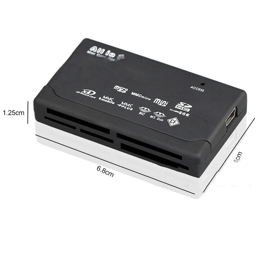 All in One USB Memory Card Reader Multi Slot SD MicroSD CF MS XD Plug Play Fast