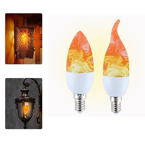 E14 E27 Candle Fire Light Bulb  Halloween Christmas Decoration